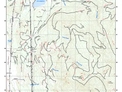 A topographic map